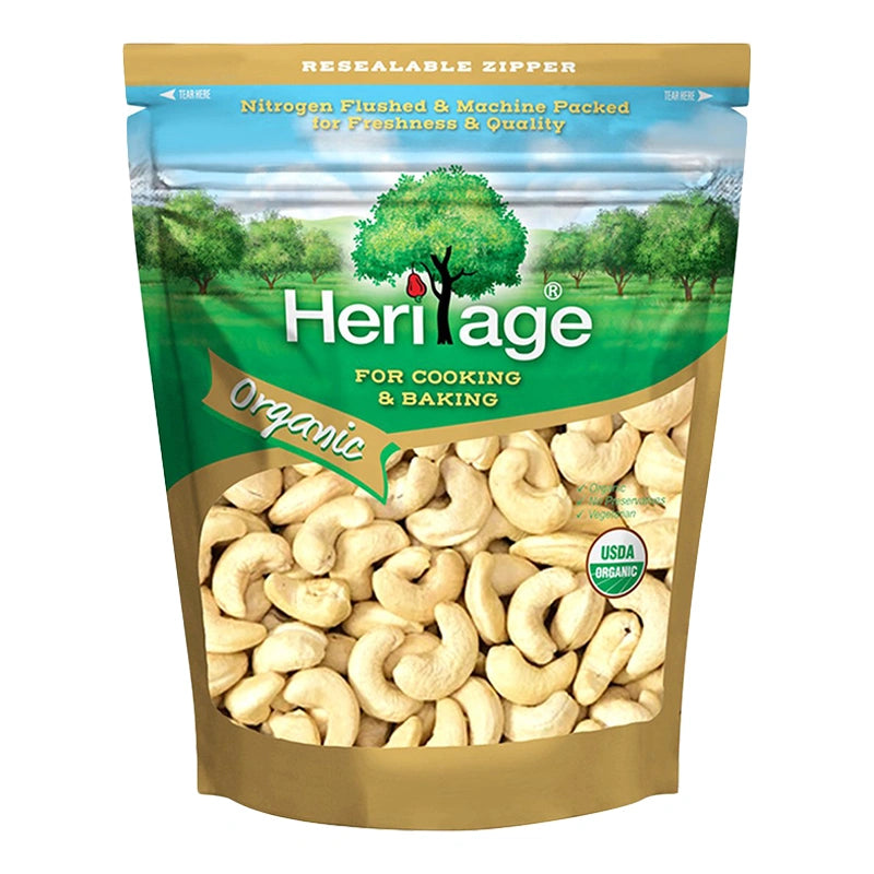 HERITAGE Organic Raw Broken Cashew Nut 250g