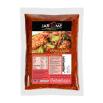 Jarome Spicy Fried Curry Paste in 400g jar, dry grocery product with a colorful label and jar lid, used for cooking flavorful curries.