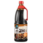 Chungjungone Beef Glabi Marinade 2kg in a clear plastic bag, featuring the product label with branding and ingredients.