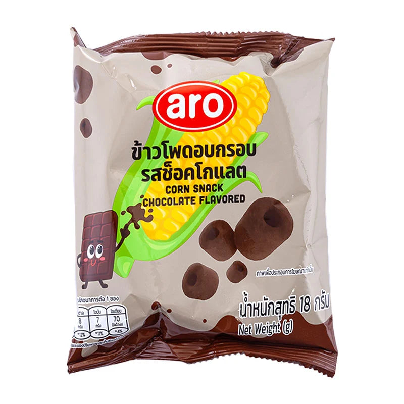 ARO Corn Snack Chocolate Flavored 18g x12
