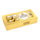 Ferrero Rocher chocolate T8 100g box with gold foil-wrapped chocolates and hazelnut centers, displayed in a festive arrangement.