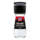 McCormick sea salt grinder with 60g of coarse sea salt in a clear plastic grinder for seasoning dishes.