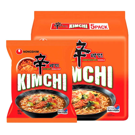 NONGSHIM Shin Ramyun Noodle Spicy Kimchi 5 Pcs 120g