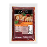 Jarome Chili Paste in Oil 400g jar showing red chili paste with oil in a glass jar, labeled with brand and product name.