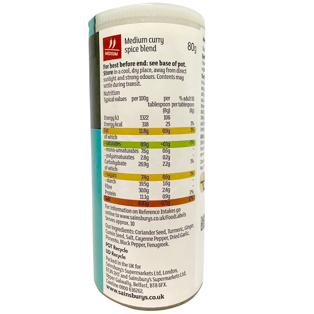 Sainsbury's Itc Medium Curry Powder