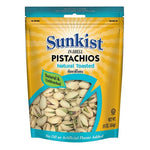 Sunkist Natural Pistachios in 454g bag, dry grocery snack featuring shelled pistachio nuts from Sunkist.