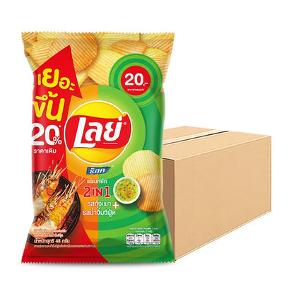 LAY'S Rock Potato Chips 2in1 Grilled Prawn And Seafood Sauce 48g