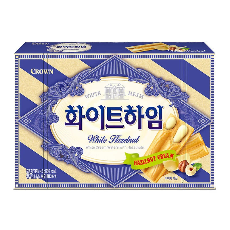 Crown White Heim Cream Wafer With Hazelnut 142g