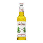 Bottle of MONIN Agave Syrup in 700ml clear plastic container, ideal for dry grocery use in beverages and cooking.