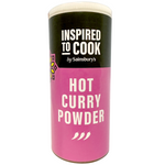 Sainsbury's Itc Hot Curry Powder in a spice jar, used for flavorful hot curry dishes in cooking.