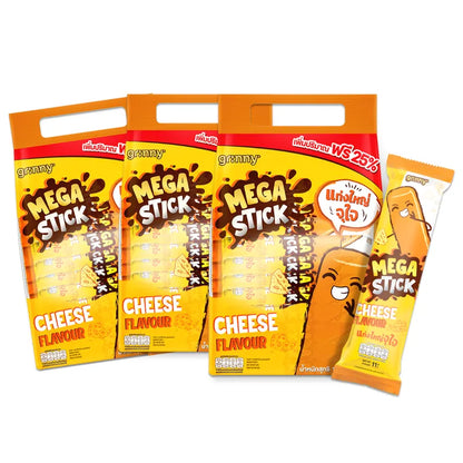 GRINNY CORN SNACK WITH CHEDDAR CHEESE FLAVOR (PACK 20PCS) X3