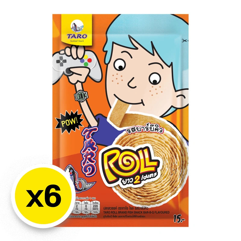 Taro Roll Fish Snack BBQ Flavoured 13g x6