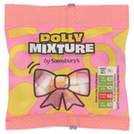 Sainsbury's Dolly Mixture Sweets, colorful confectionery snacks with mixed pastel candies and chewy textures.