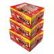 Grinny chocolate-coated snack with chocolate cream filling in a 15g box, 12 pieces per pack, three packs included.