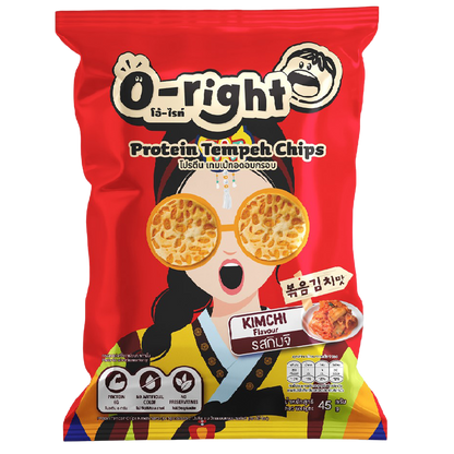O-Right Protien Tempeh Chips Kimchi