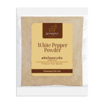 SiamSpice White Pepper Powder in a 250g container, dry grocery product with white pepper granules visible in the image.
