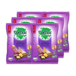 Dozo baked Japanese rice crackers with sweet potato, corn, and cheese, showing crispy snack snacks in a colorful package.