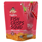 Chaolay Fish Crispy with Squid roasted chili, savory confectionery snack with crispy fish and squid pieces in spicy chili flavor