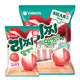 ORION Lychee Ball Jelly in 216g package showing colorful lychee-flavored jelly balls in a clear container