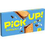 Bahlsen Pickup Choco & Milk confectionery snacks featuring chocolate and milk-flavored treats in a colorful package.