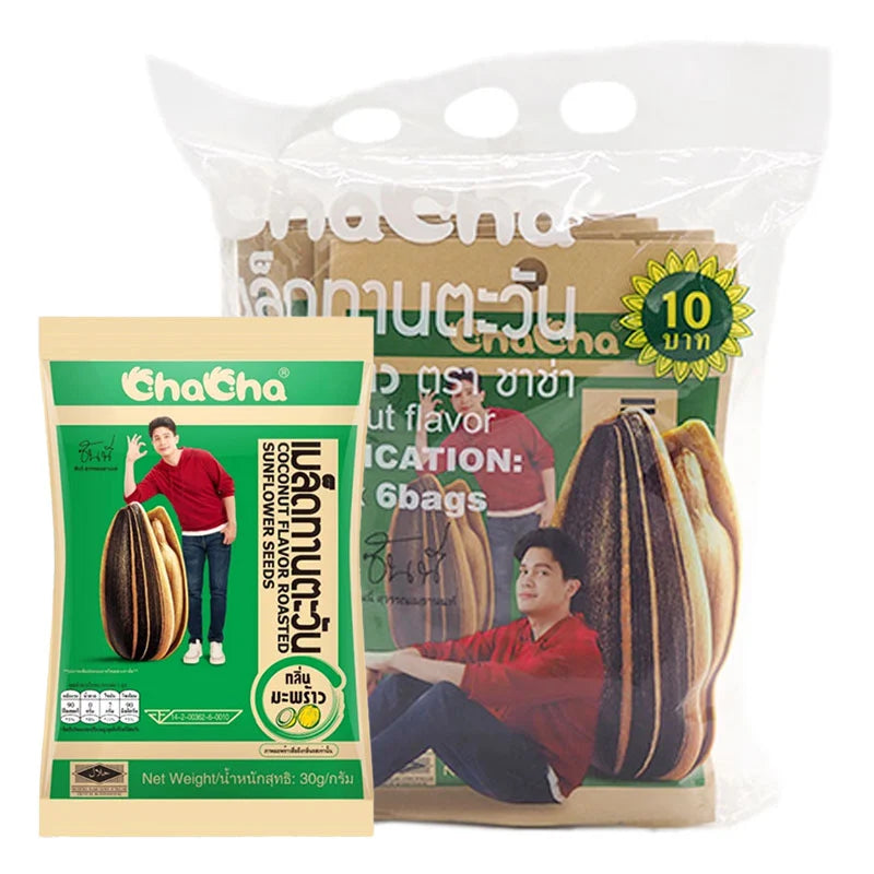 CHACHA Coconut Flavor Sunflower Seeds 30 g x 6