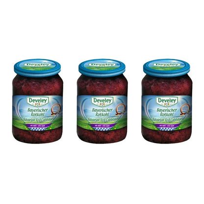 Develey Red Cabbage Pack Of 3 Bottles 680g