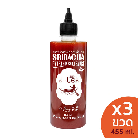 J-lek Sriracha Chili Sauce Very Spicy Formula Bottles 455ml