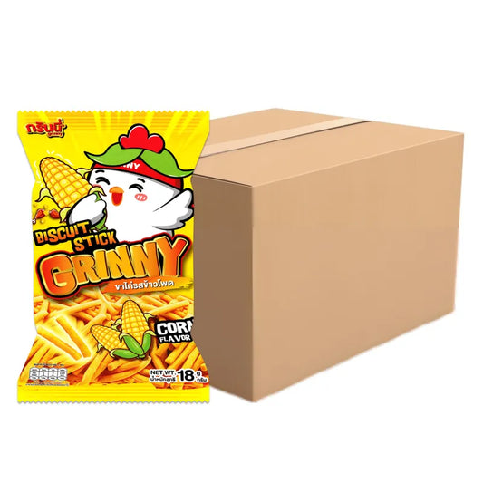 GRINNY BISCUIT STICK CORN FLAVOUR . (BOX 144 PCS) 18g