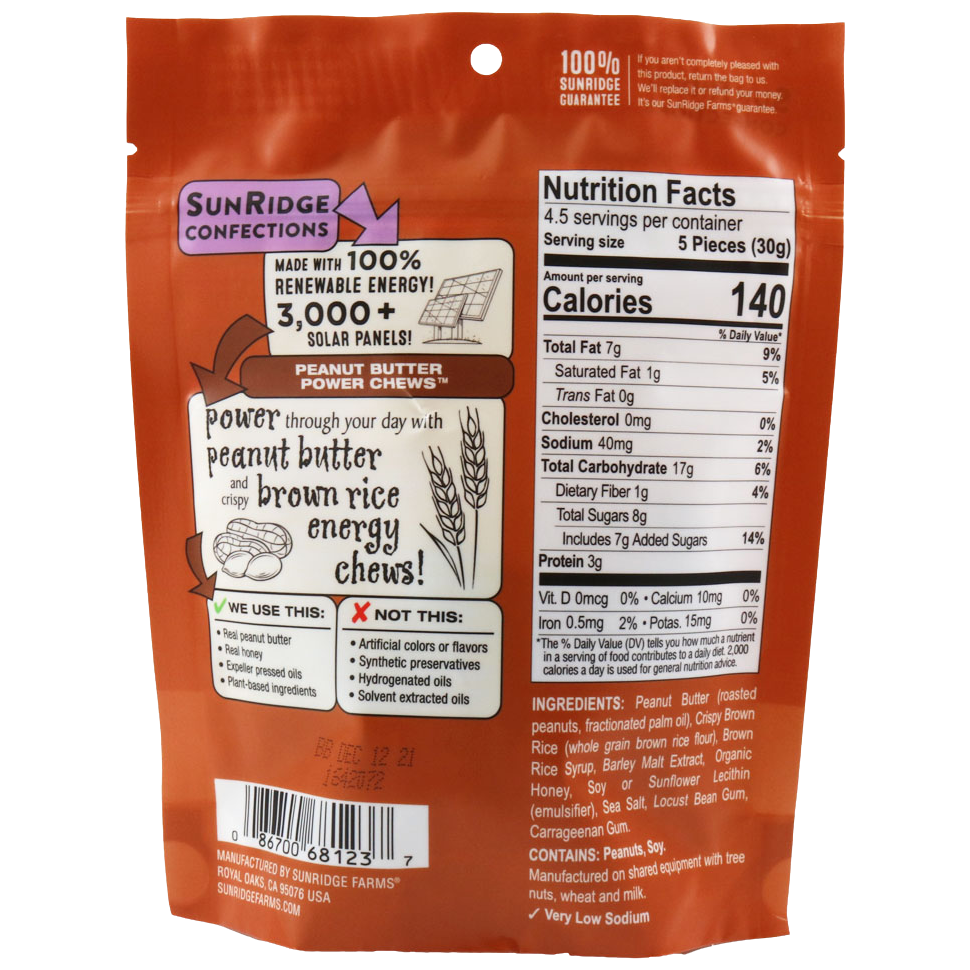 Sunridge Farms Peanut Butter Power Chews