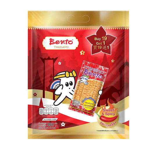 BENTO Travel Squid Snack Tong Krieng 20 Sachets 18g