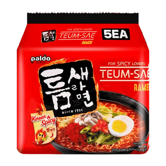 PALDO Teum-sae Korean Spicy Instant Noodle 120g x5