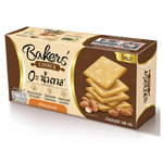 Bakers Choice almond milk cracker, a confectionery snack with a crispy texture and almond flavor, shown in the image.