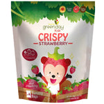 Greenday Fruit Farm Crispy Strawberry confectionery snack with crispy, sweet strawberry pieces in a colorful package.