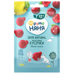 Frutonanny fruit confectionery snacks featuring sliced apples and cherries in colorful packaging.