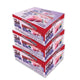 Grinny blueberry coated snacks filled with blueberry cream, 15g boxes, 12 pieces per pack, displayed in a close-up image