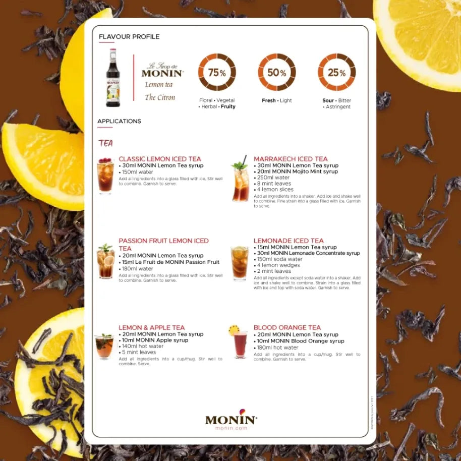 Monin Lemon Tea Syrup 700ml