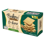 Bakers Choice baked whole wheat crackers in a clear bowl, showcasing their golden, crispy texture as a healthy confectionery snack.