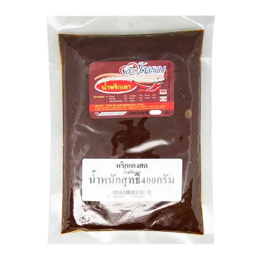 Jarome Chili Paste in Oil 400g jar, showing the spicy red chili paste with oil in a glass jar.