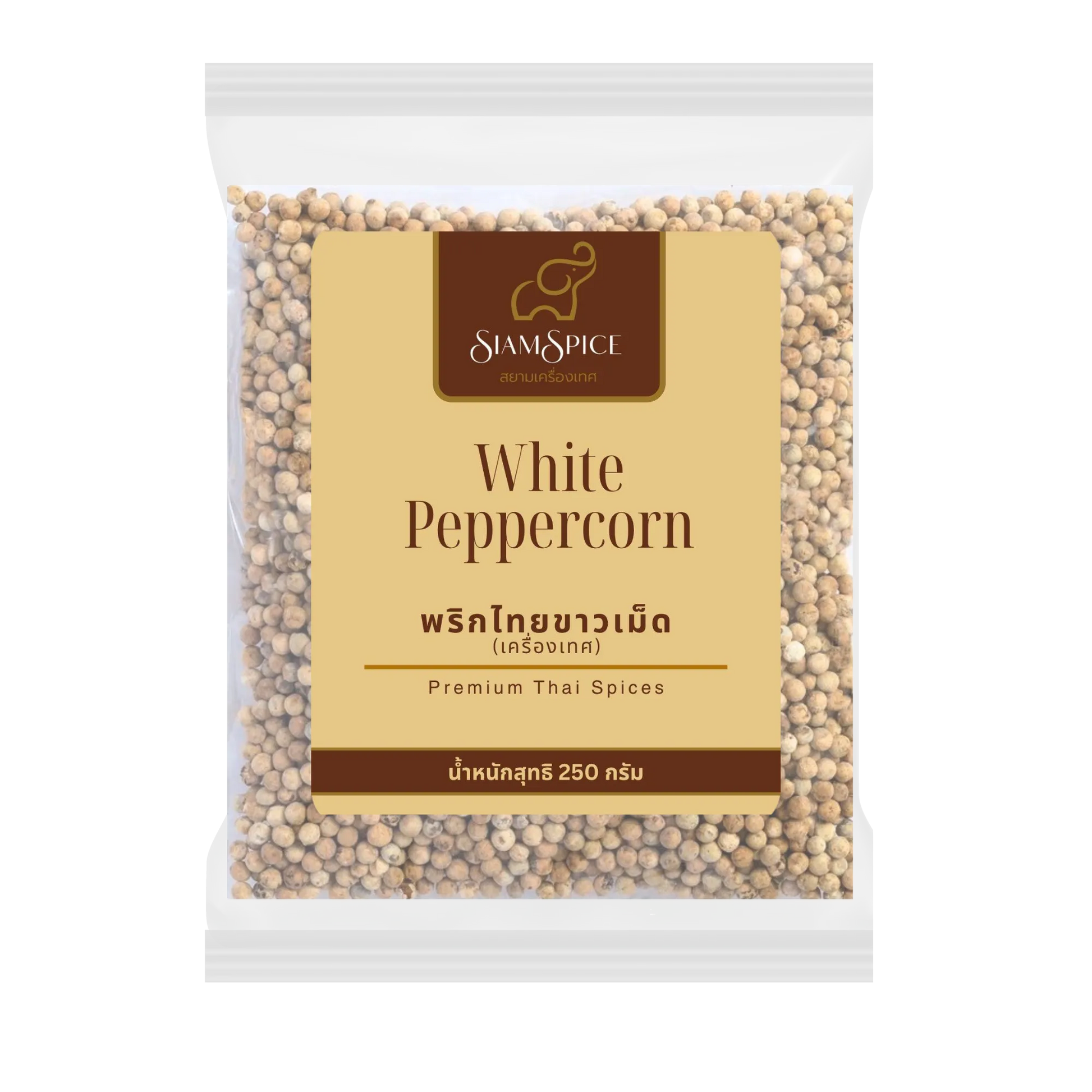 SiamSpice White Peppercorns Genuine Sandalwood Pepper Grade 250g