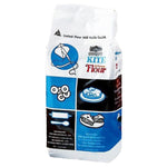 Makro Kite Wheat Flour 1kg in a plastic bag, showcasing the dry grocery product for baking and cooking.