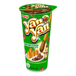 Yan Yan Hazelnut Cocoa Stick Biscuit in packaging, a delicious confectionery snack with chocolate and hazelnut flavors.