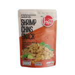 O-yua Shrimp Chin Snack Tom Yum crispy fried seafood snack in 22g package, flavorful and crunchy confectionery from O-YUA.