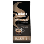 Lavazza Caffe Espresso coffee beans in a jar, ready for brewing a rich, aromatic espresso drink.