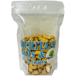 Heritage roasted unsalted cashews in a bowl, showing golden, crunchy nuts for snack enjoyment.