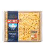 Agnesi Festaiola Fettuccine pasta in a bowl, showcasing the fresh, golden Italian noodle strands from the Agnesi grocery brand.
