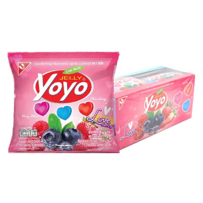 YO YO YOYO Love Berry Gelatin Jelly Heat Shape 18g x12