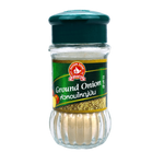 Nguan Soon Onion Powder in a clear jar, showcasing fine dried onion flakes, ideal for cooking and seasoning in the grocery section.