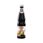 Deksomboon Black Vinegar Sauce bottle, 600ml, in clear plastic with black liquid visible, suitable for Asian cuisine.
