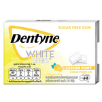 Dentyne White Series Lemon Mint flavored sugar-free confectionery snacks in a package with lemon and mint images