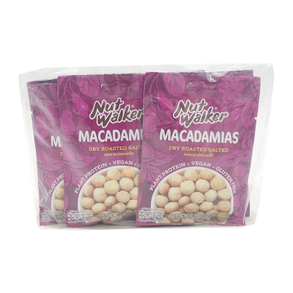 NUT Walker Dry Roasted Salted Macadamias 20g x6
